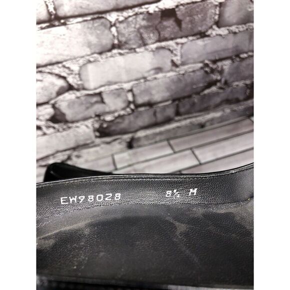 Stuart Weitzman Patent Leather Black Platform Peep Toe Heels Women sz 8.5M US/39 - Picture 7 of 16